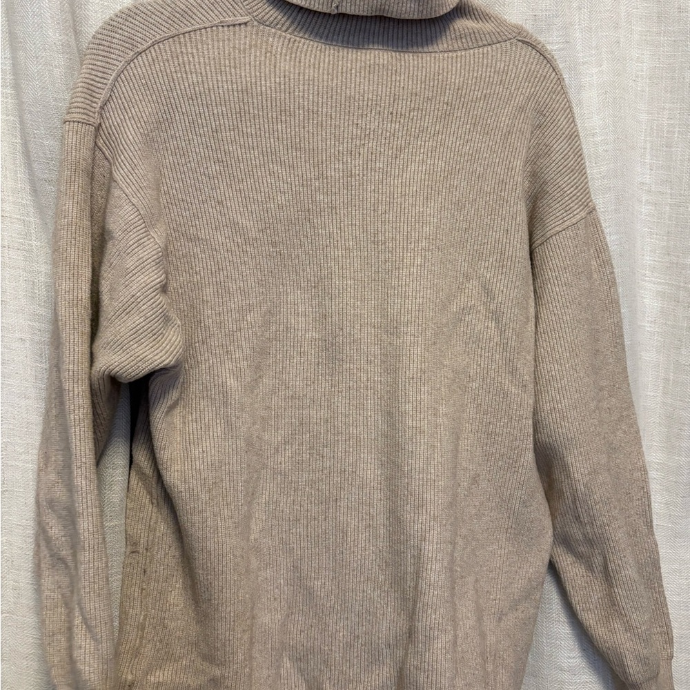 Free People Beige Cowl Neck Sweater